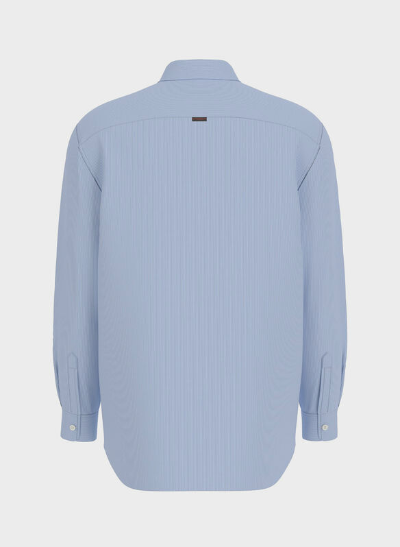 CAMICIA TECH STRETCH A RIGHE, S7ZJ CELWHT, medium