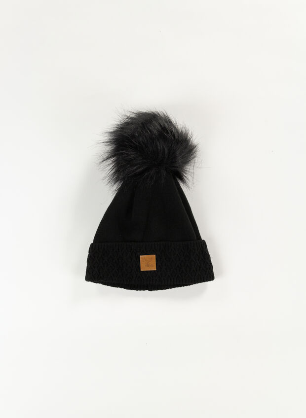 CAPPELLO CON PON PON, BLACK, large