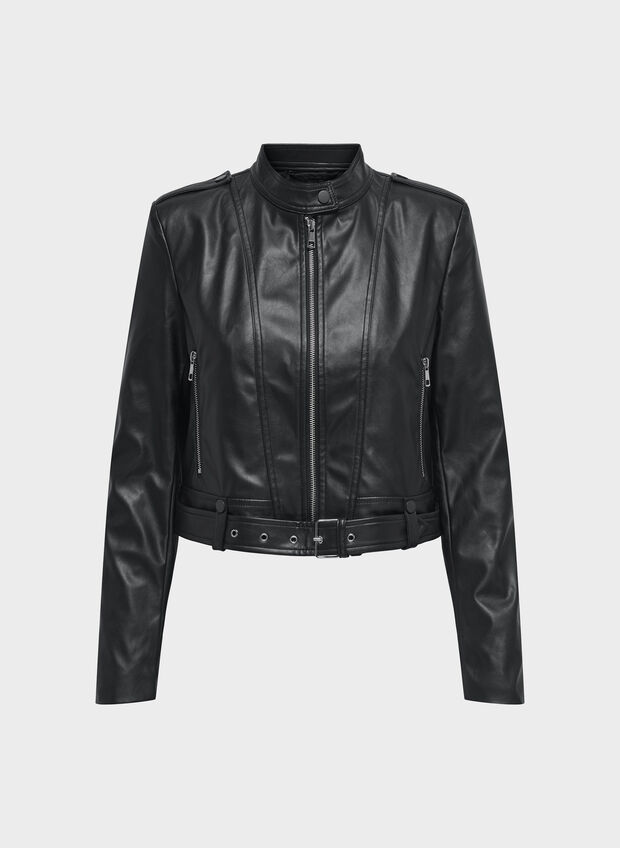 GIUBBOTTO SADIE BIKER, BLACK, large