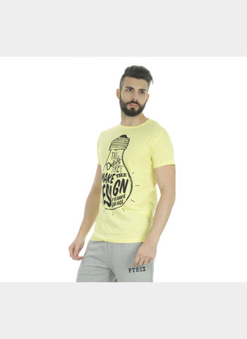 T-SHIRT GRAPHIC MAKE DESIGN , LIME, small