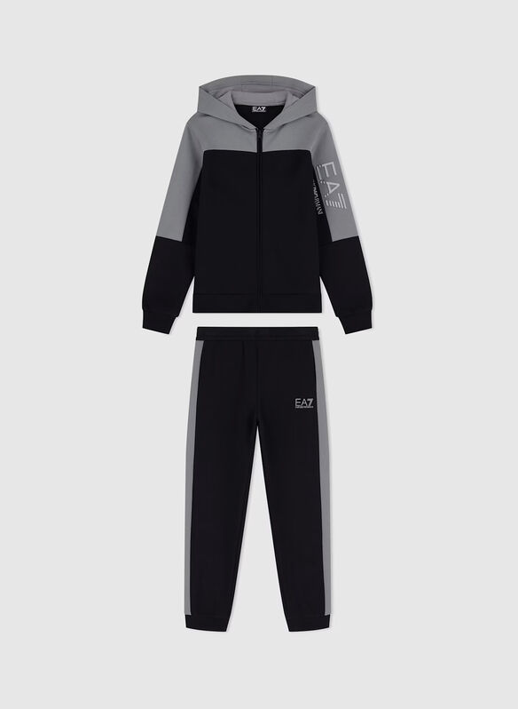 TUTA COLOR BLOCK RAGAZZO, UC001 BLKGREY, medium