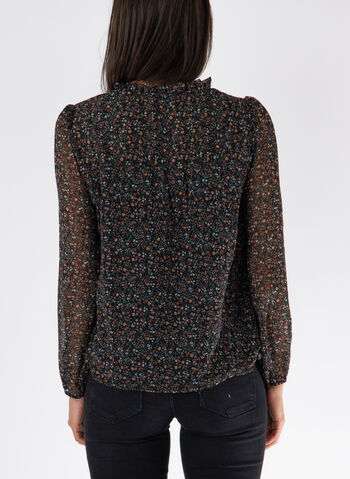 BLUSA CON FANTASIA FLOREALE, BLACK DITSY, small
