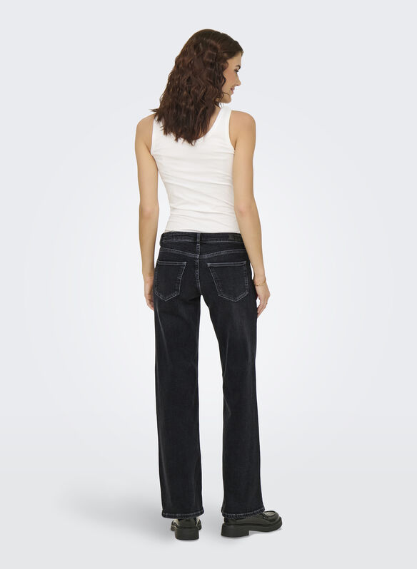 JEANS ONLJUDY-O VITA BASSA STRAIGHT FIT, WASHED BLACK, medium