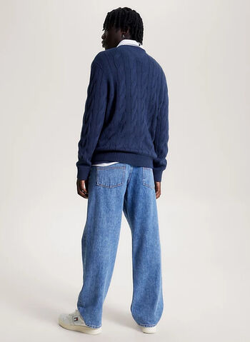 MAGLIONE GIRO TRECCIA FLAG, , small