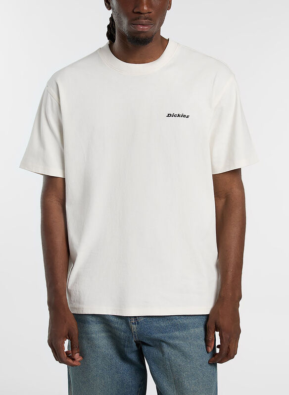 T-SHIRT LORETTO MICRO LOGO RICAMO, - ECRU, medium