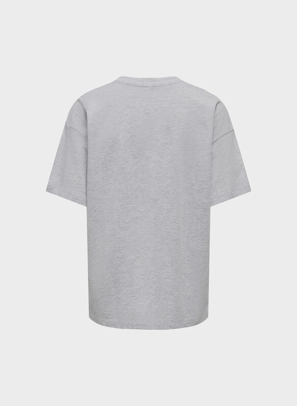 T-SHIRT VIVVI GRAPHIC, LIGHT GREY MELANGE, medium
