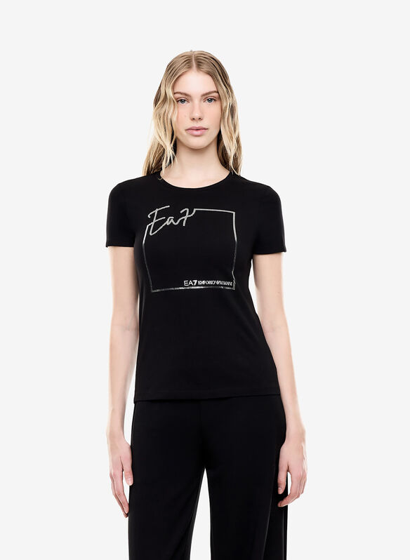 T-SHIRT LOGO BOX, UC001 BLK, medium