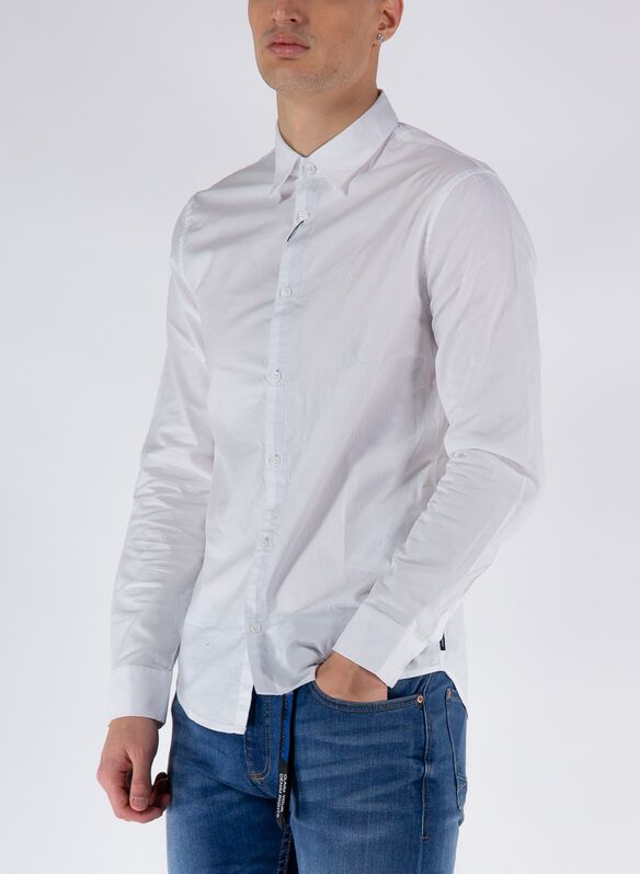 CAMICIA OXFORD SLIM ESSENTIAL, 0130 WHT, medium