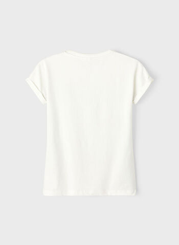 T-SHIRT FAFINE STAMPA RAGAZZA, WHT, small