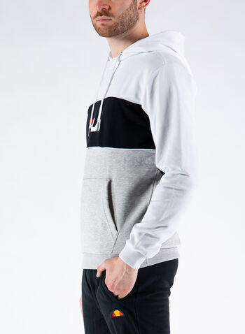 FELPA CON CAPPUCCIO, A495WHTBLKGREY, small