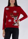 MAGLIONE MERRY CHRISTMAS SNOW, HIGHTRISKRED, thumb
