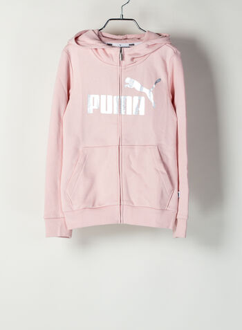 FELPA CON CAPPUCCIO ESSENTIAL RAGAZZA, , small