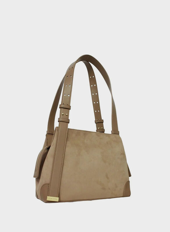BORSA ALICE SUEDE SMALL, U6186 CAMMELLO, medium