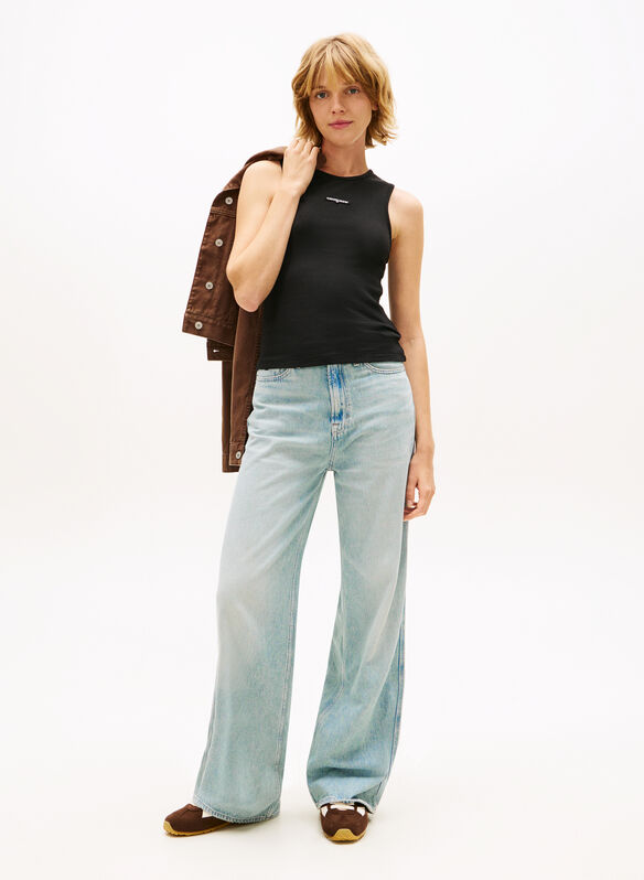 CANOTTA LYCRA LABEL, BDS BLK, medium