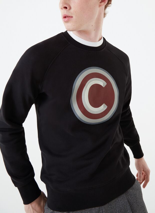 FELPA GIROCOLLO BIG LOGO, 99BLK, large