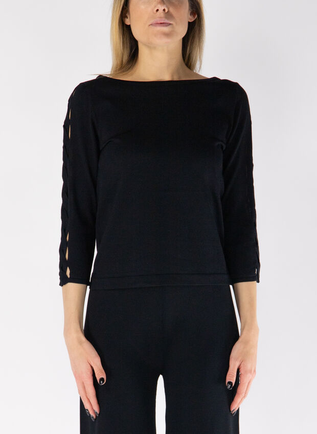 MAGLIA A MANICA 3/4, 29 BLK, large