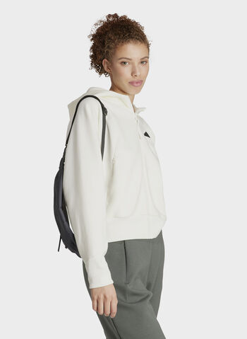 FELPA FULL ZIP ZNE, OFF WHT, small