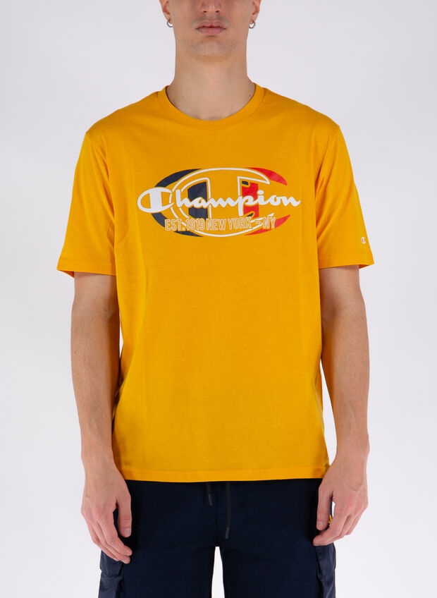 Guess t shirt ocra logo con stampa m2ri17j1311-g287