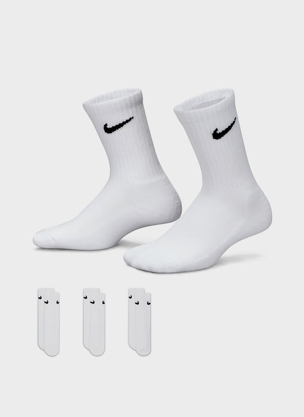 CALZA BASIC CREW 3 PAIA JUNIOR, 001 WHT, large