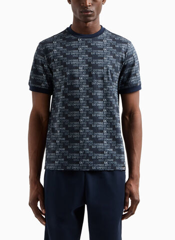 T-SHIRT LOGO ALL OVER, UB102 NVY, small