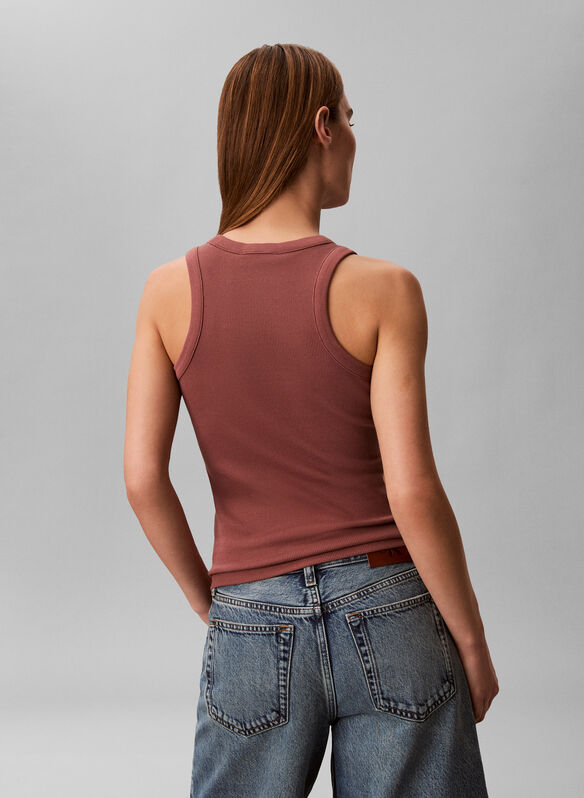 CANOTTA IN COTONE A COSTINE, 41J BROWN, medium