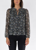 BLUSA CON FANTASIA FLOREALE, BLACK SHANA, thumb