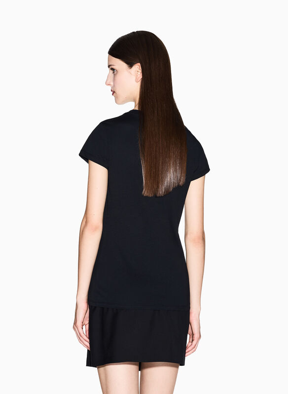 T-SHIRT LOGO AX FLOCCATO, UC001 BLK, medium