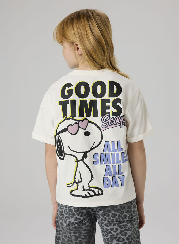 T-SHIRT SNOOPY RAGAZZA, CLOUD DANCER, medium