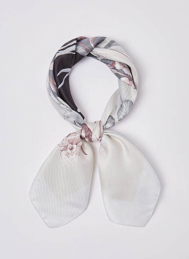 FOULAR FLOWERS, 22222 BLK, large