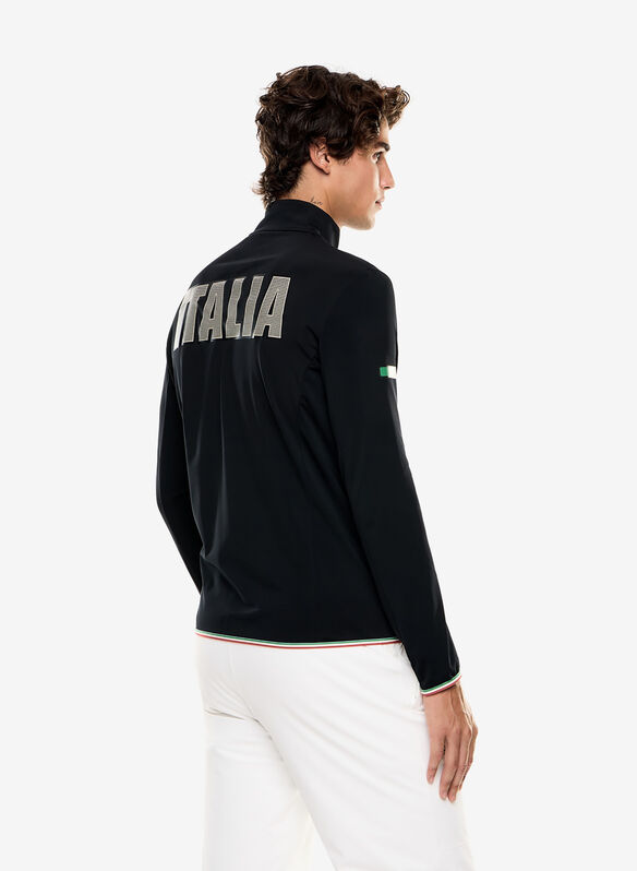 FELPA ITALIA TEAM IN POWERSTRETCH, UC001 BLK, medium
