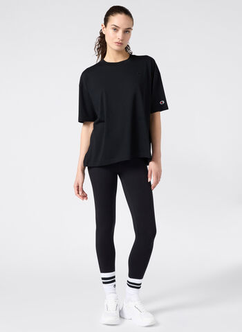 LEGGINGS IN COTONE ELASTICIZZATO ICONS, KK001 BLK, small