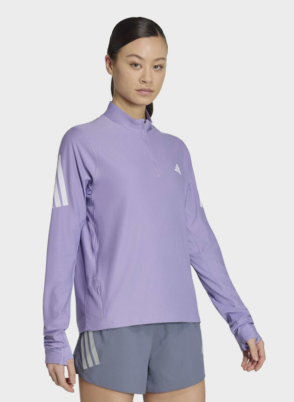 MAGLIA 1/2 ZIP, - LILLA, medium