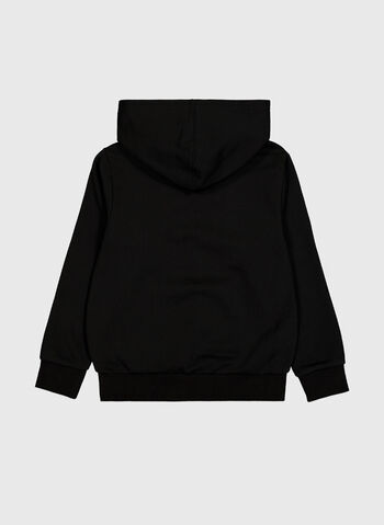 FELPA HOODIE CON LOGO RAGAZZO, KK001 BLK, small