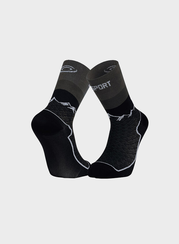 CALZA TREK DOUBLE GR UNISEX, NOIR NOIR, large