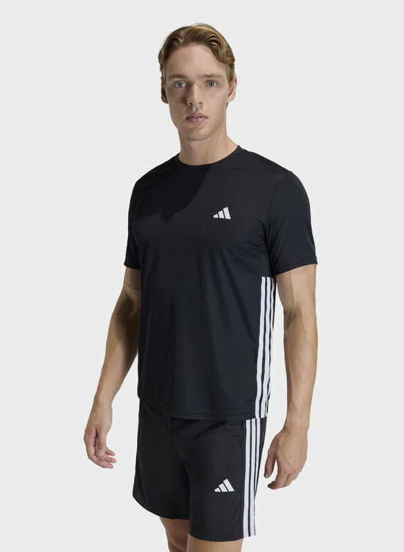 T-SHIRT 3 STRIPE BASE, - BLK, medium