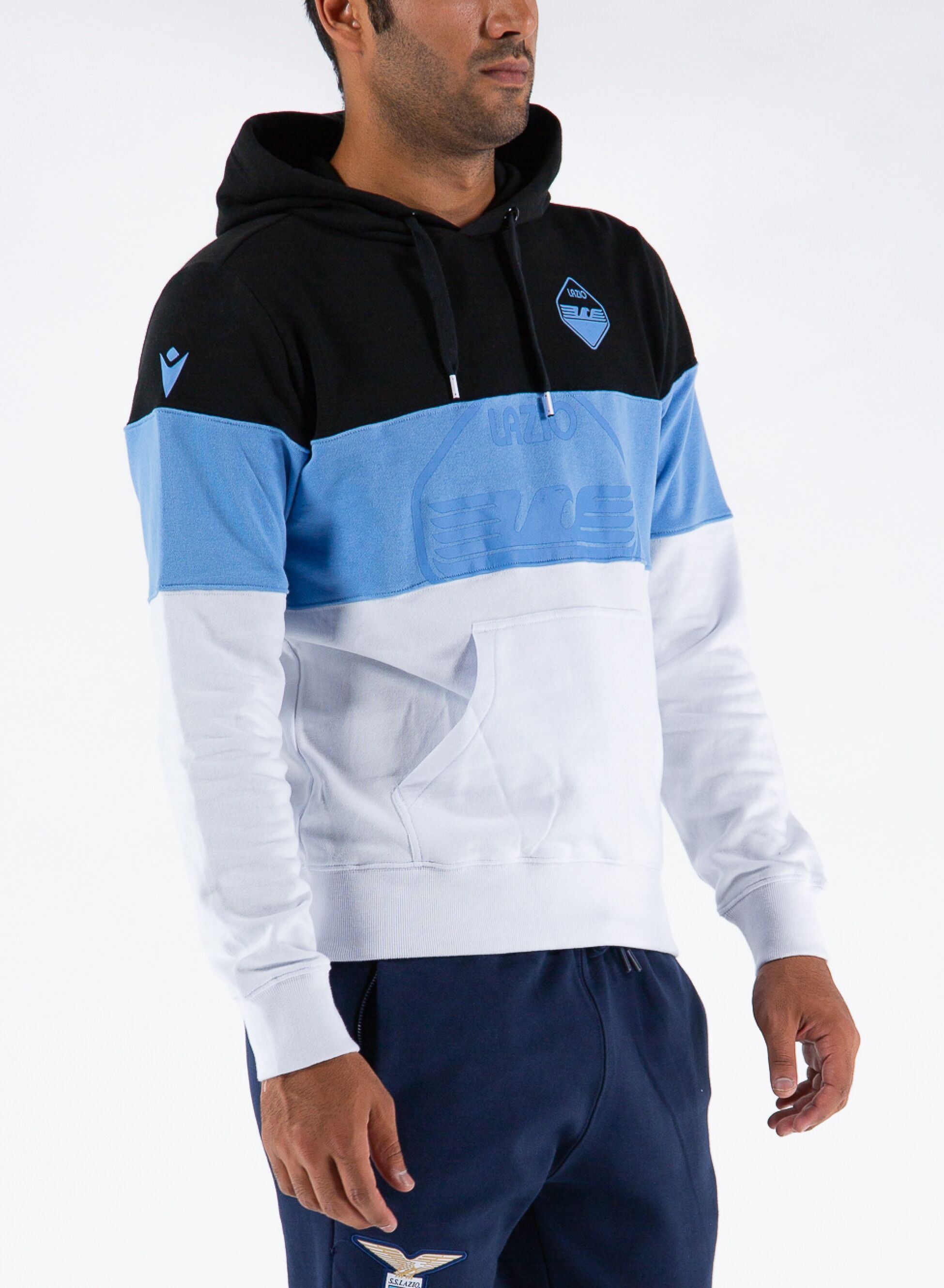 MACRON FELPA CON CAPPUCCIO SS LAZIO 2021-22 Azzurro, Bianco, Multicolor,  Nero Uomo | Sport85