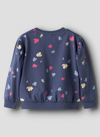FELPA GIROCOLLO NULA PRINT BAMBINA, BLUE INDIGO, small