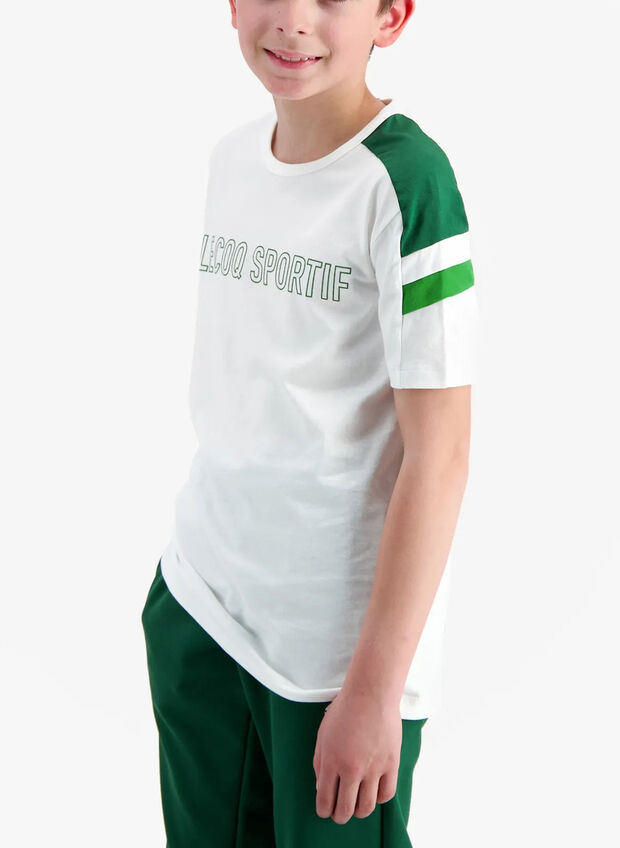 T-SHIRT SAISON RAGAZZO, WHTGREEN, large