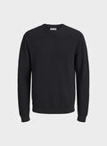MAGLIONE GIROCOLLO COTONE, BLACK, thumb