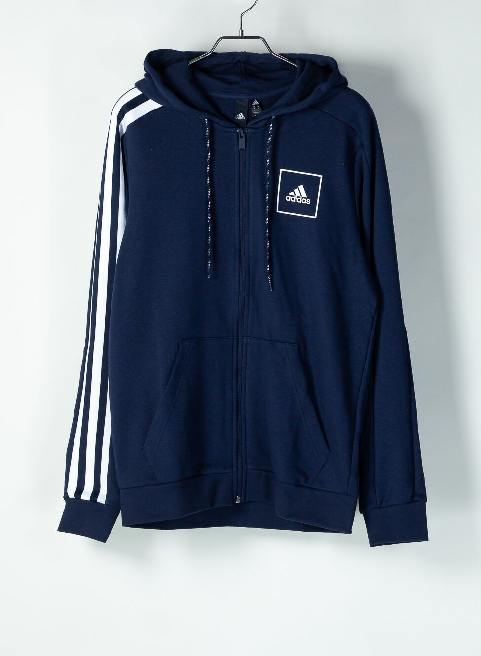 ADIDAS FELPA ATH 3STRIPES CON CAPPUCCIO Bianco, Blu Uomo | Sport85
