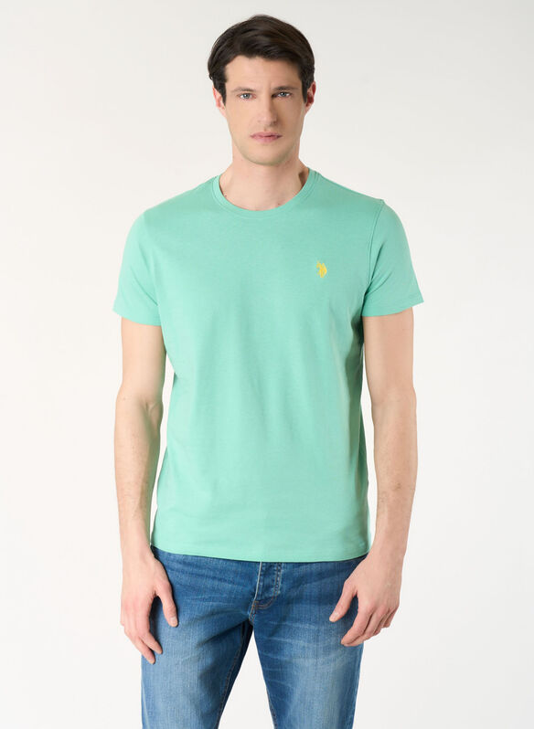 T-SHIRT MICK MICRO LOGO, 142 TIFFANY, medium