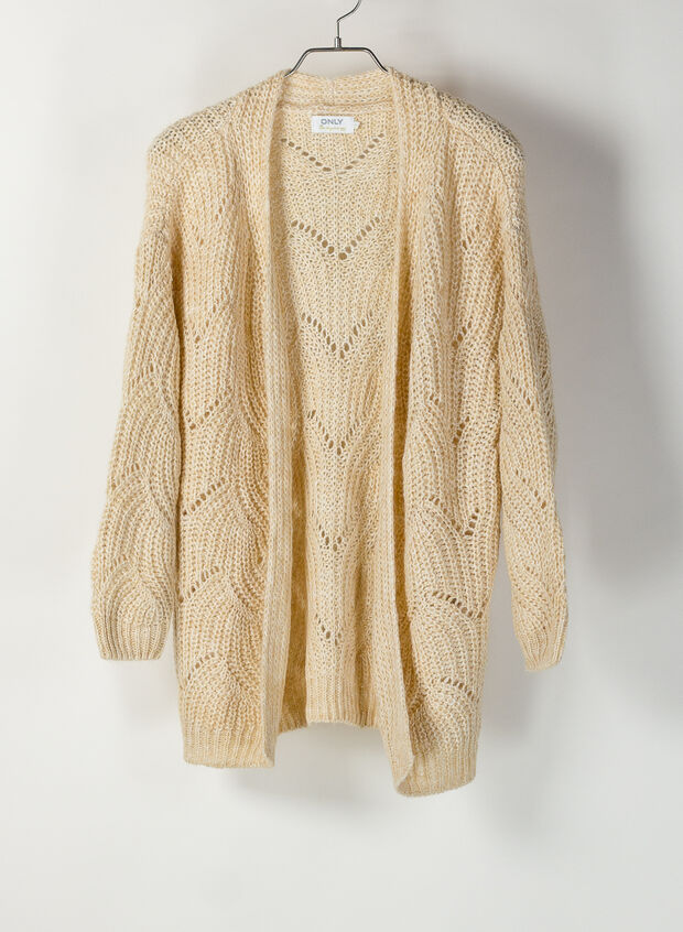 CARDIGAN HAVANA APERTO, PUMICE STONE, large