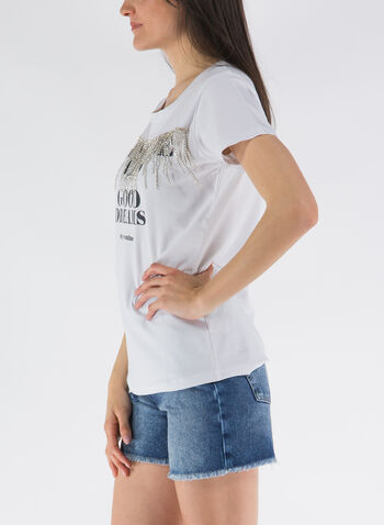 T-SHIRT REGULAR IN JERSEY CON STAMPA LETTERING, 278WHT, small