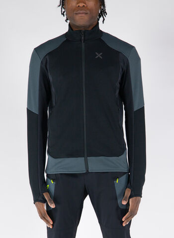 PILE FULL ZIP STRETCH OUTDOOR, 9093 BLKGREY, small