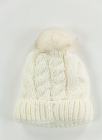 CAPPELLO TRECCIA PON PON RAGAZZA, ECRU, small