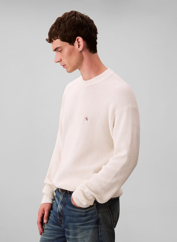 MAGLIONE TRAMA NIDO D'APE, YAS LATTE, medium