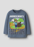T-SHIRT SYVER STAMPA MINECRAFT BAMBINO, BLUE MIRAGE, thumb