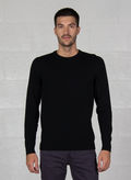 MAGLIONE GIROCOLLO BASIC ESSENTIAL, BLK, thumb