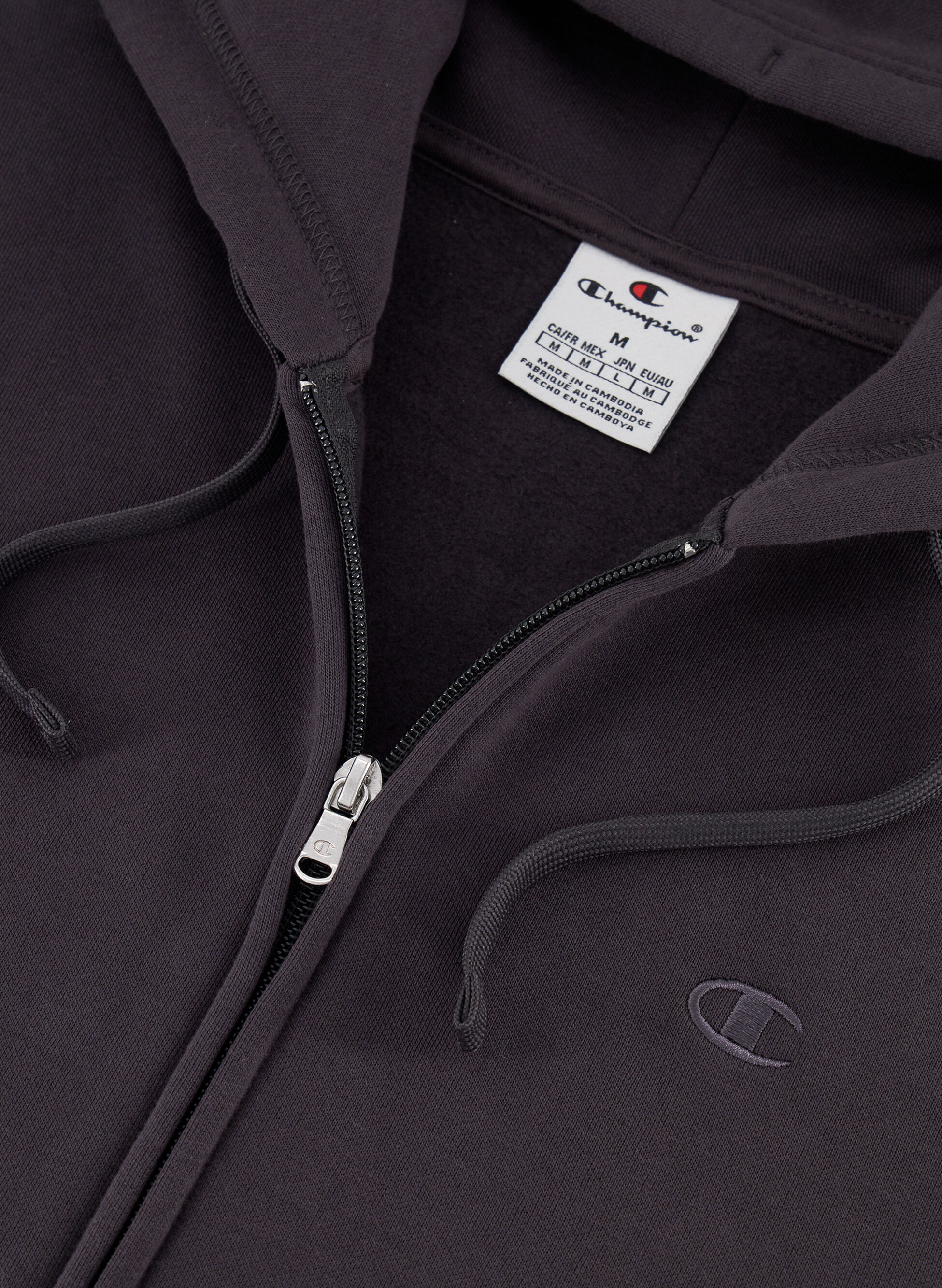 FELPA FULL ZIP CON RICAMO LOGO XL