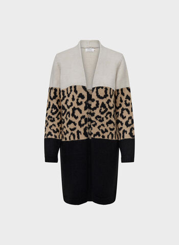 CARDIGAN JADE ANIMALIER, MOONBEAM, small